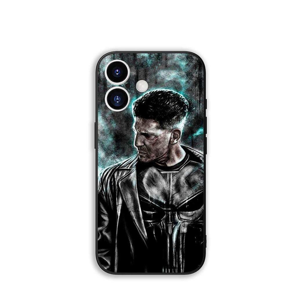 for Apple iPhone 16 15 14 Plus 13 12 Mini 17 Pro Max + ProMax 16E Air 15+ Phone Cover Case Marvel The Punisher Casing