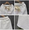 Men's Trendy White Pattern Casual Beach and Sports Shorts
