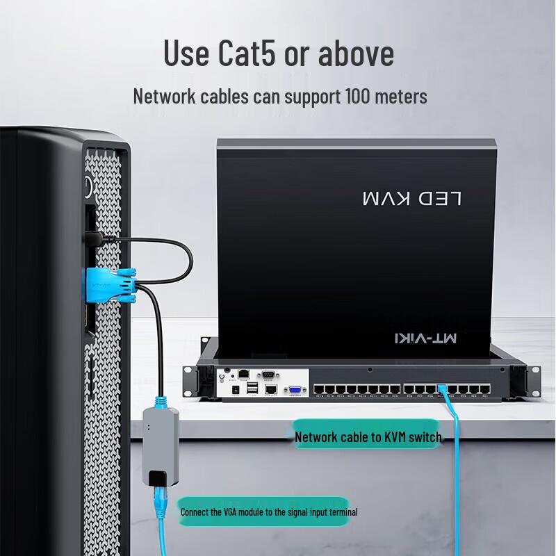 Maxtor Digital KVM Switch with Integrated LCD & IP Remote Control