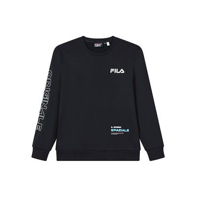 Casual Commuting Simple Knit Logo Long Sleeve Pullover Sweatshirt Men Sweatshirt Legendary-Blue F11M249213FNV