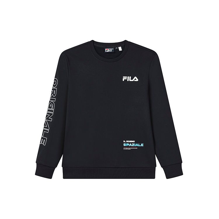 

FILA Casual Commuting Simple Knit Logo Long Sleeve Pullover Sweatshirt Men sweatshirt Legendary-Blue F11M249213FNV XXL