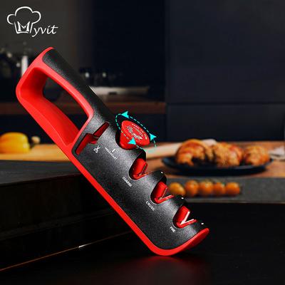 Afilador de Cuchillos Profesional 4 Etapas Piedra de Afilar Tijeras Molinillo de Cocina Cuchillos Piedra de Afilar Herramienta Afiladora con Ángulo Ajustable