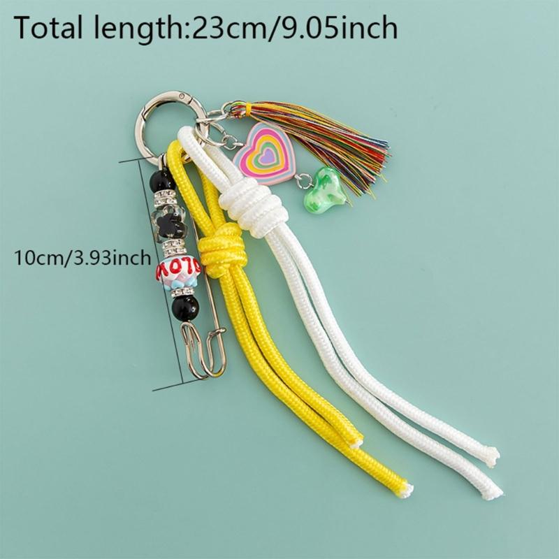 Handmade Knot Key Holder Adornment Unique Braided Key Rings Handmade Nylon Keychain Accessory for All Occasion