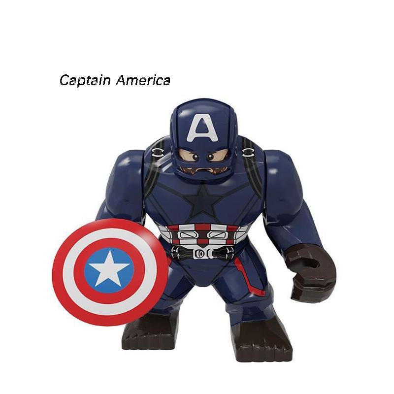 Non-Toxic Superhero Figure Panther Red Hulk Big Size Crocodile Thanos Hulk Building Blocks Children Assembled Educational Toys