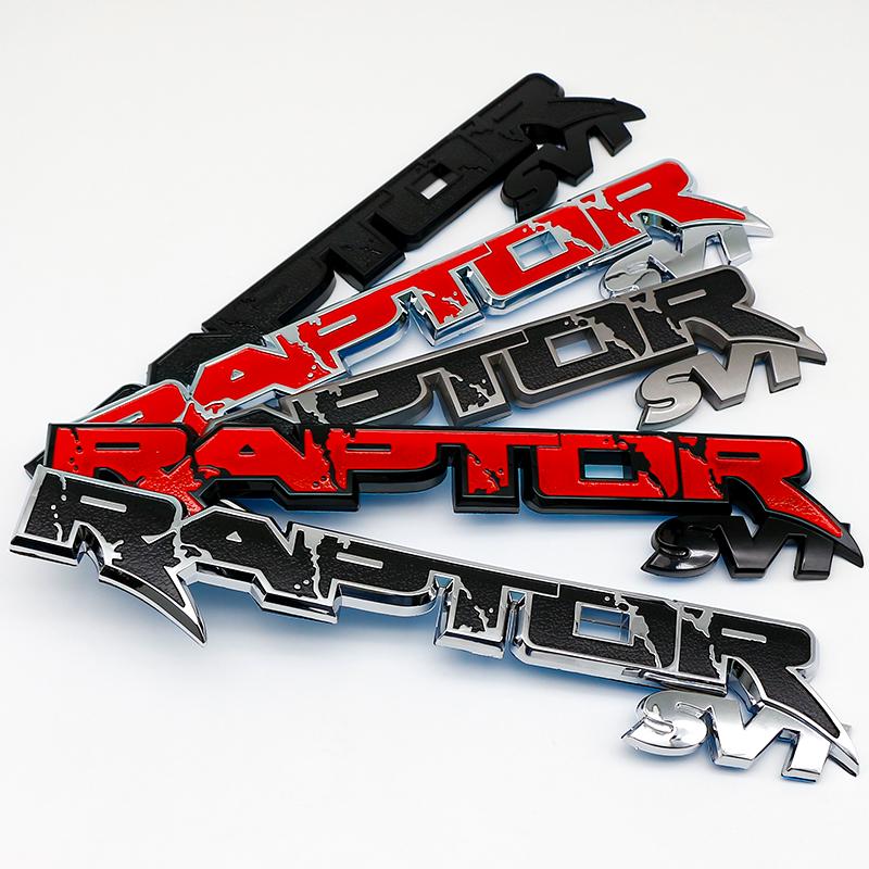 3D ABS Exterior Rear Trunk Fender Badge Emblem For Ford Raptor SVT F150 Ranger Focus Mondeo Fusion Ecosport Tuning Accessories