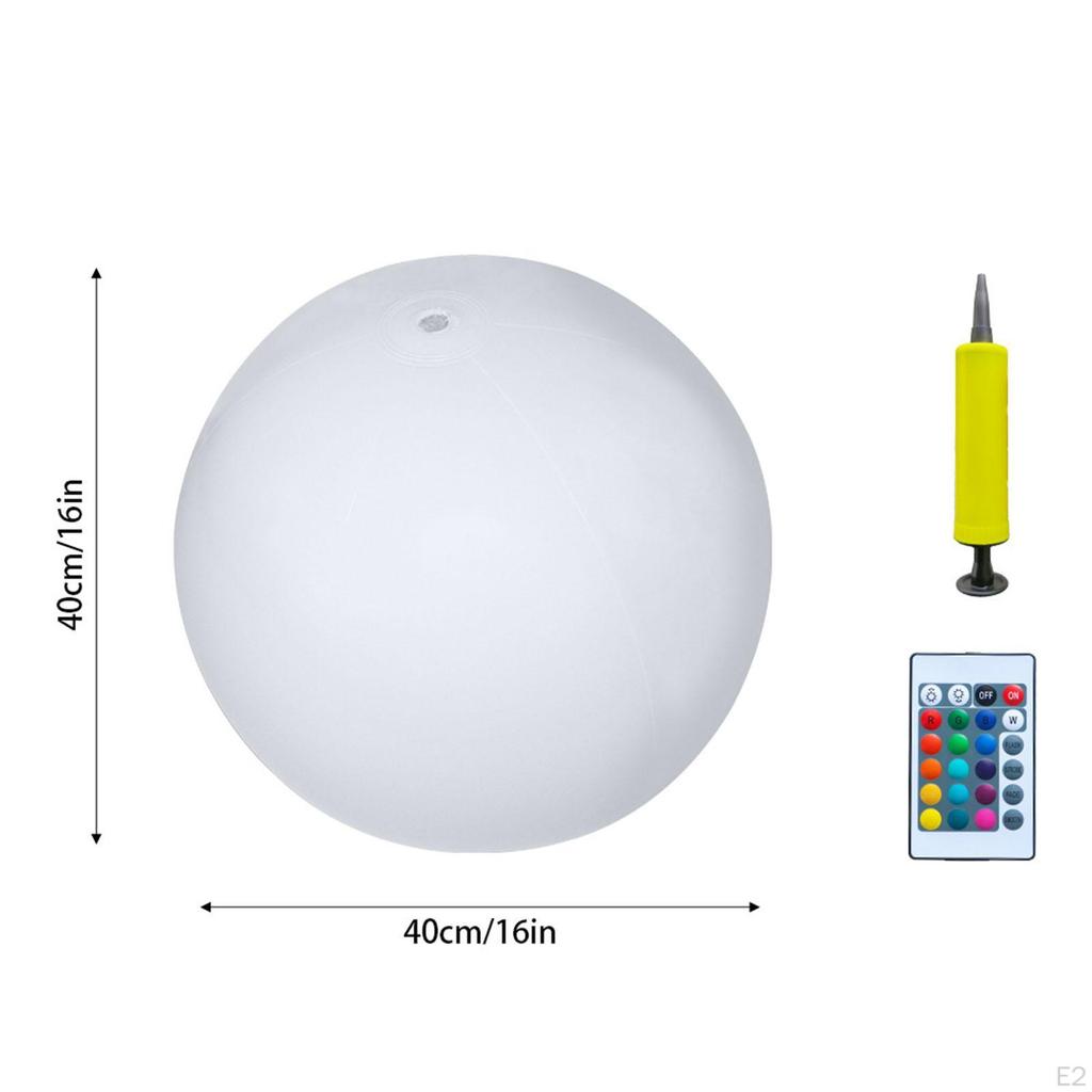 4 szt. nadmuchiwana piłka plażowa letnia gra wodna LED do użytku na zewnątrz lub wewnątrz, świecąca 16 diodami