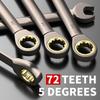 12 stücke/6 stücke Dual-use-Ratsche Kopf Schnell Wrench Set Hardware Werkzeuge 72 Zähne Großhandel 180 Grad Rotation