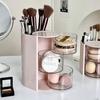 Makeup Brush Holder Storage Box Large Capacity Rotatable Design Multipurpose Earring Bracelet Hair Accessories Organizer