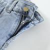 Classic and Minimalist Fashion Versatile Broken Holes Female Summer High Waist Thin Thin Section Loose A-line Denim Shorts Individuality Trendiness