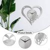 Herzförmige Wanduhr Haus Modern Geschenk Kein Ticken Liebe Uhr für Jahrestag Schlafzimmer Liebhaber