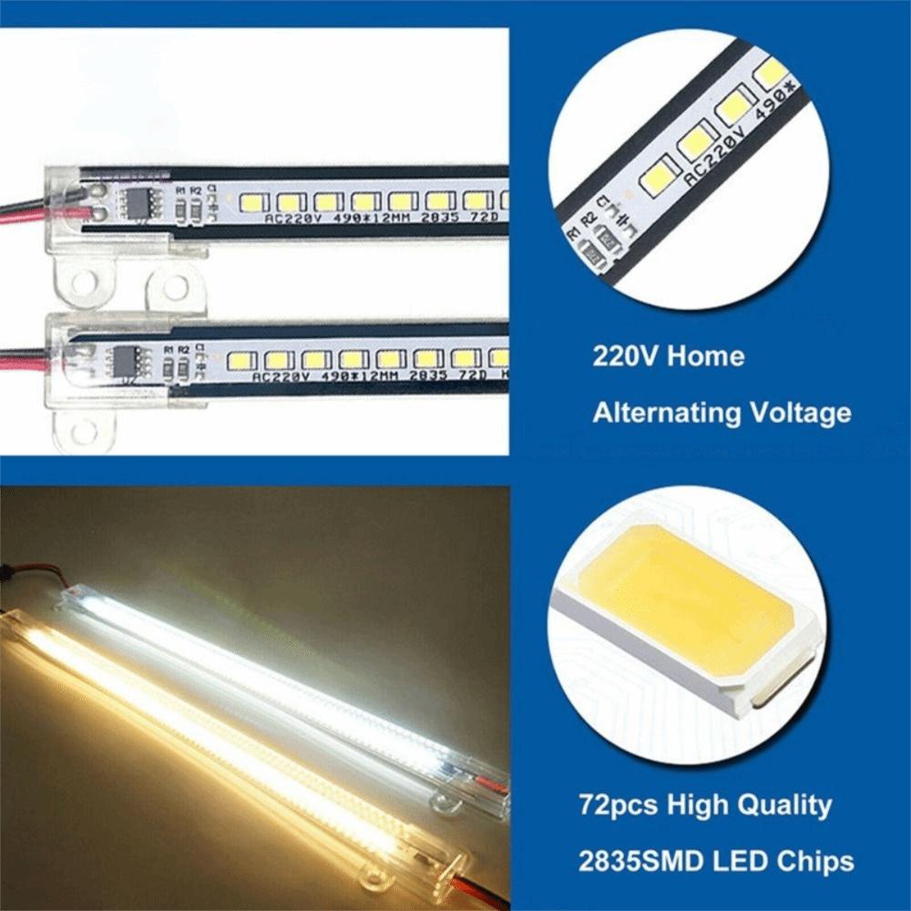 New 30/40cm LED Rigid Light Strip 72 LEDs High Brightness LED Clip-on Light Strips Energy Saving LED Strips