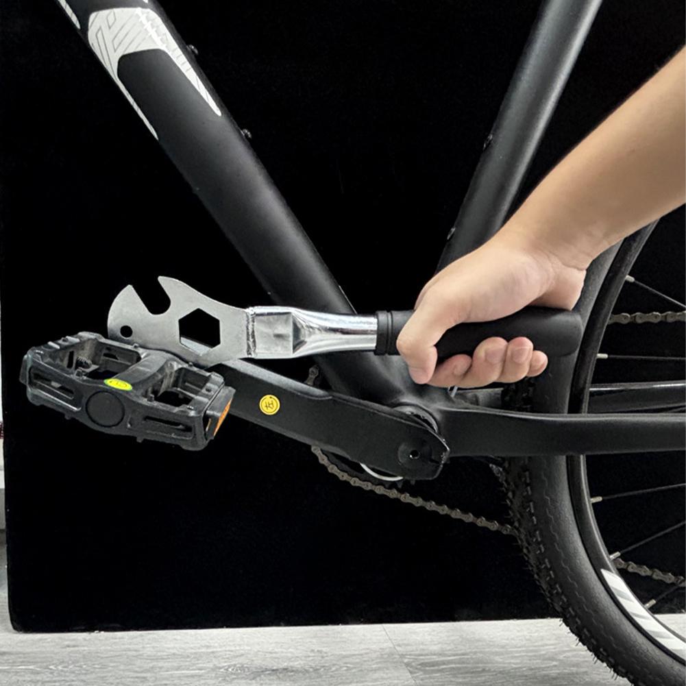 Bicycle Pedal Wrench Extra Long Handle MTB Road Mountain Bike Pedals Install Remover Removal Replace Repair Tool Spanner 15mm