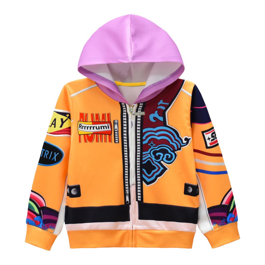 K-POP: The Witches 2 Printed Children's Long Sleeve Zipper Hooded Jacket and Pants Suit