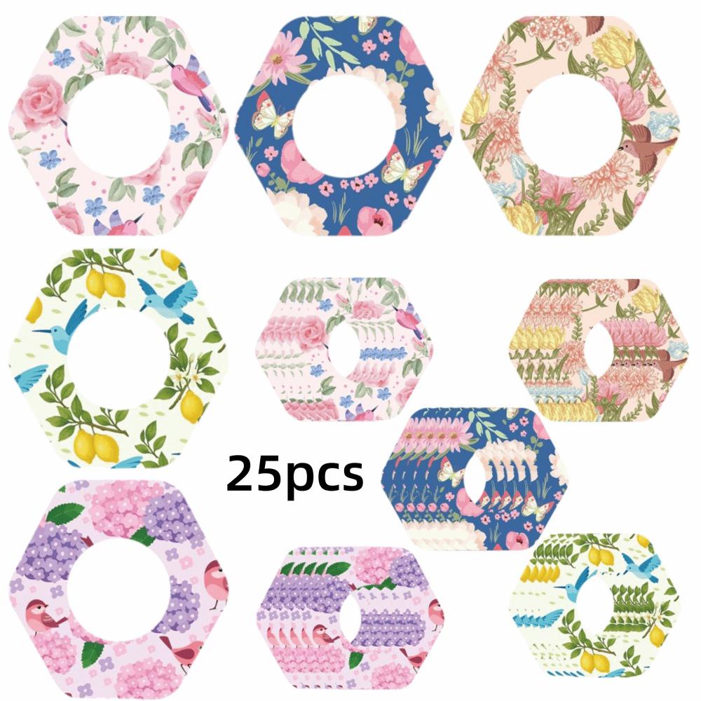 Colorful CGM Sensor Tapes Cartoon Waterproof Patches for FreeStyle Libre 2/3 Daily Protection #1 25pcs for libre 2