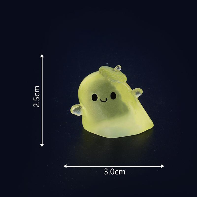 Cartoon Noctilucent Halloween Pumpkin Ghost Small Ornaments Creative Resin Crafts Creative Model DIY Home Decoration Accessories