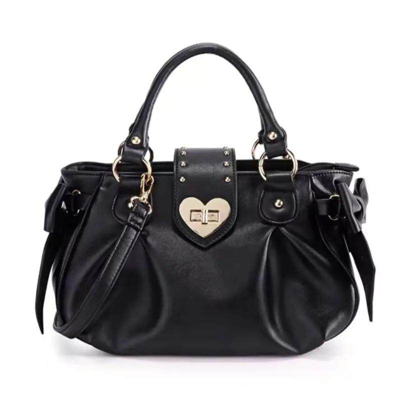 Harajuku Bow Pink Hand Bag Purse Women Japanese Style Soft Casual Crossbody Bag Ladies Sweet Cute Large Capacity Shoulder Bags