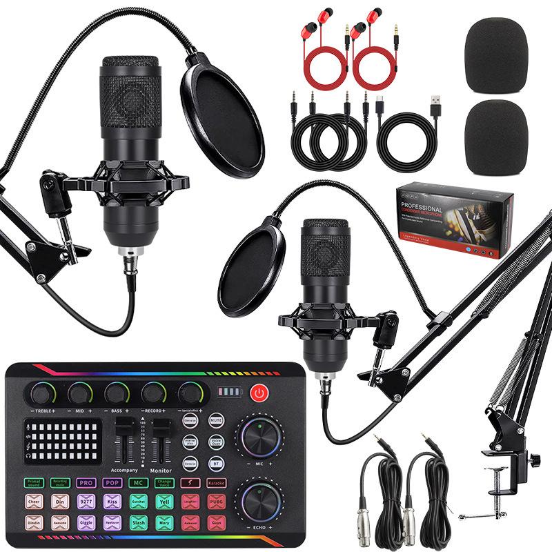 BM800 Microphone Kit with Sound Card & Headphones for Live Streaming and Podcasts