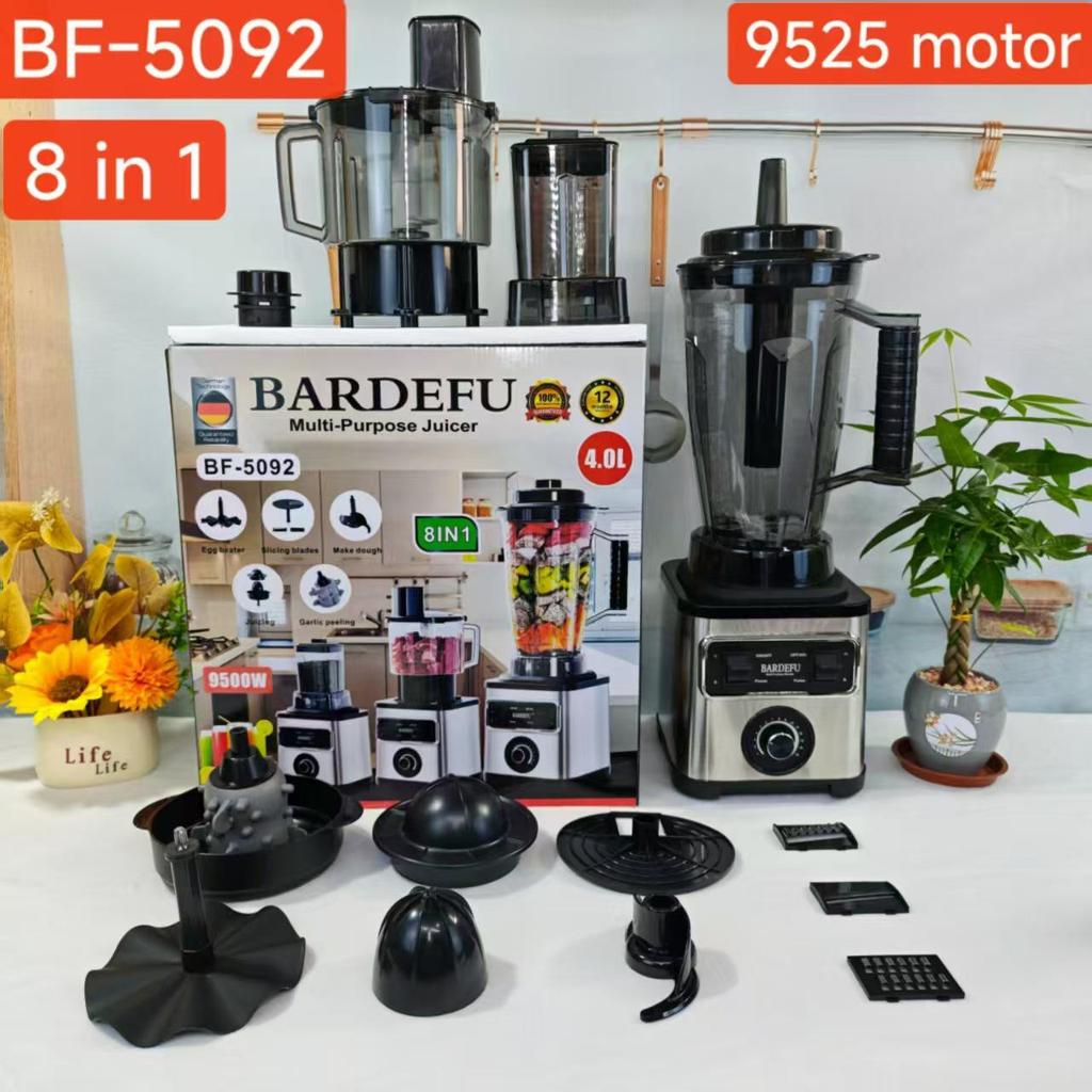 Frullatore, Mixer, Tritacarne, Tritaghiaccio e Spremiagrumi in Acciaio Inossidabile ad Alta Potenza 8 in 1 da 3L