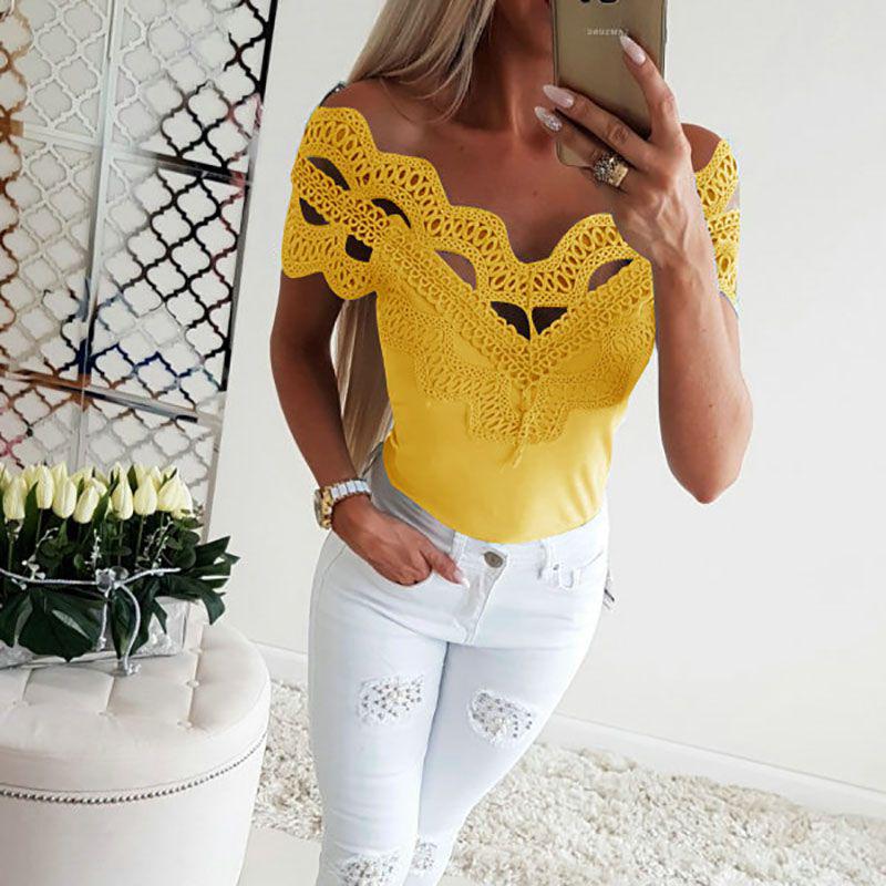 Hochwertige Damen Kurzarm Spitzen T-Shirts für mühelosen Sommerstil