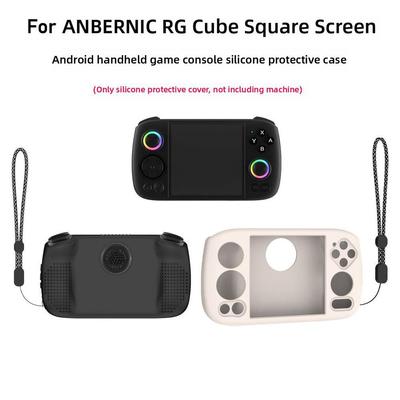 For ANBERNIC RG Cube Square Screen Android Handheld Game Silicone Console Case Shell Accessorie Z0O7