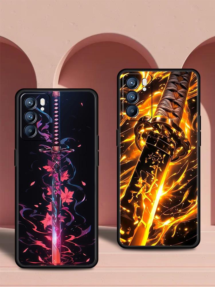 The Sword Creative Pattern Phone Case For Oppo Reno 13 12 11 10 7 F Find X5 X6 A98 A80 A79 A78 A57 A54 A31 A17 Pro 5G Soft TPU
