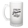 Chope - PLANETEE - J'peux Pas J’ai Plancha (minimaliste) - Verre Trempé Givré - 470 Ml - Compatible Lave‑vaisselle