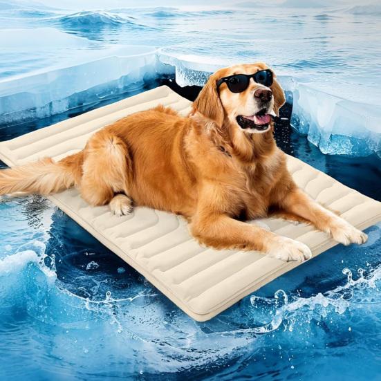 Esterilla Refrigerante para Perros, Almohadilla Refrigerante Transpirable para Perros, Cama Refrigerante Portátil para Perros, Esterilla para Mascotas Lavable a Máquina para Suelo, Transportín, Sofá, Coche
