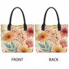  Floral Printed Tote Bag Casual Large Capacity Handbag for Daily Use