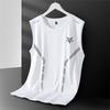 Men's Quick-Dry Ice Silk Sleeveless Mesh Vest - Large, Loose Fit for Summer Sports