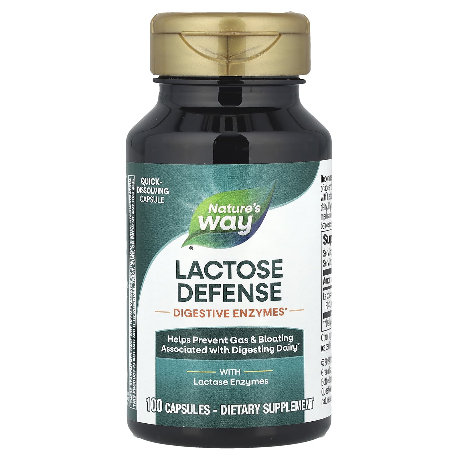 

Nature S Way, Lactose Protection, 690Mg, 100 Capsules (230Mg per Capsule)