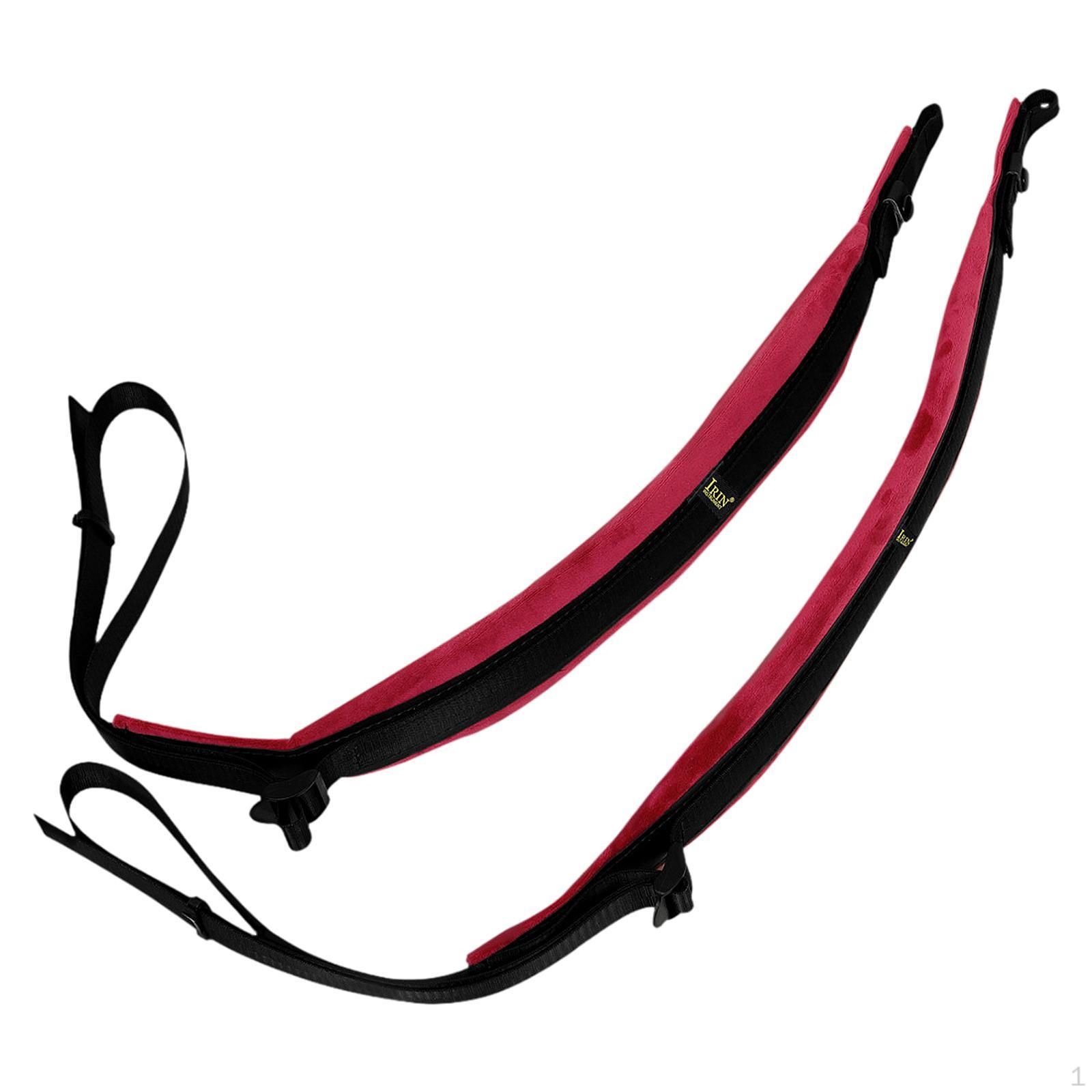 

Ремни-гармошки 1 пара, мягкий плечевой ремень, толстый red