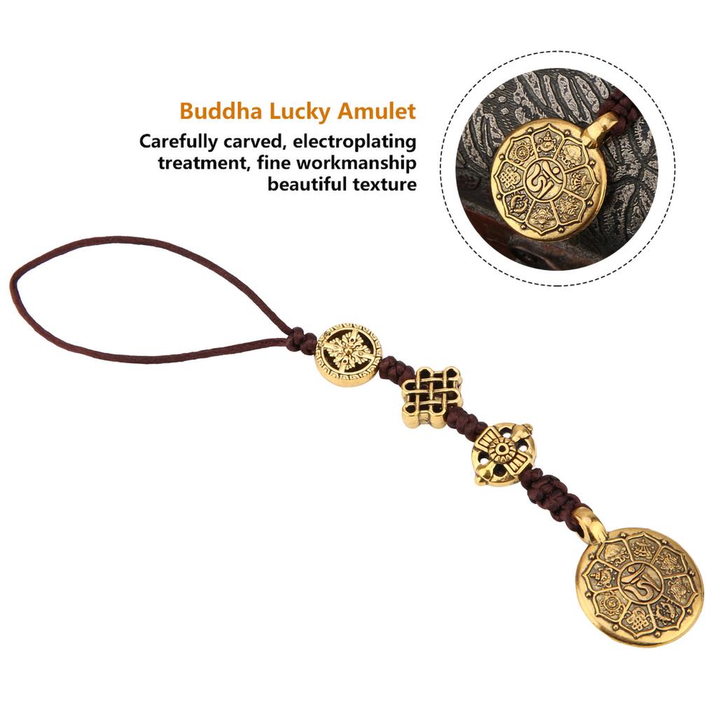 Natural Hand Carved Chinese Taiji Bagua Lucky Amulet PendanT necklace(S)