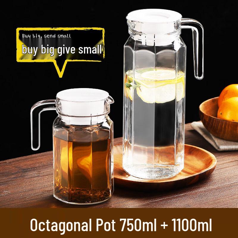 ZISIZ Large Capacity Glass Infuser Pitcher
