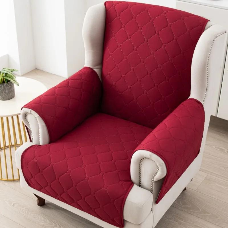 

Мягкий полиэстеровый чехол на кресло с высокой спинкой, стеганая подушка для дивана для питомцев, чехлы на кресло-качалку, чехол на диван, защитный чехол для мебели для гостиной красный