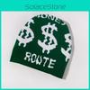 Knitted Hat Fashion With Money And Letter Printing Design For Daily Season Cold