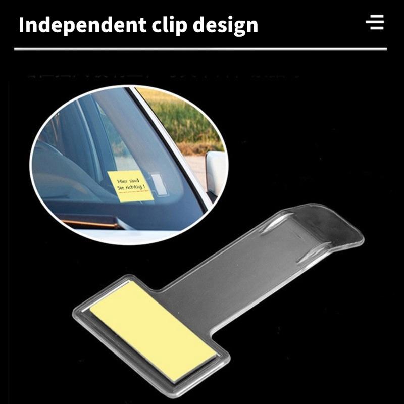 Car Styling Parking Permit Clip Car Fasteners Card Holder Self Adhesive Fasteners for Car Windshield Home Refrigerator