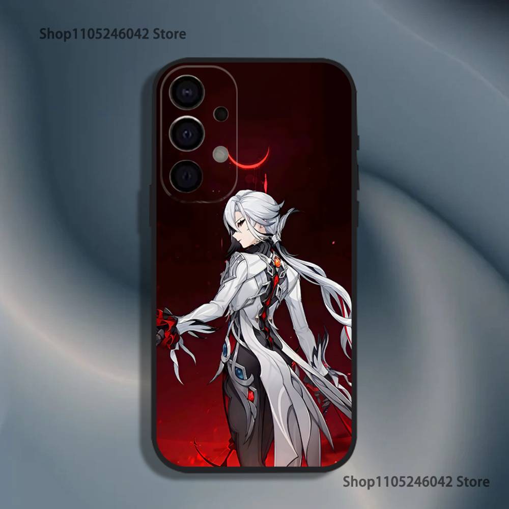 G-Genshin Impact Arlecchino For Samsung Phone Case S25,S24,S21,S22,S23,S30,Ultra,S20,Plus,Fe,Lite,5G Black Cover