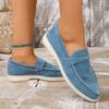 Large size casual simple suede women's shoes spring and autumn new women's outer wear light mouth comfortable soft sole single shoes