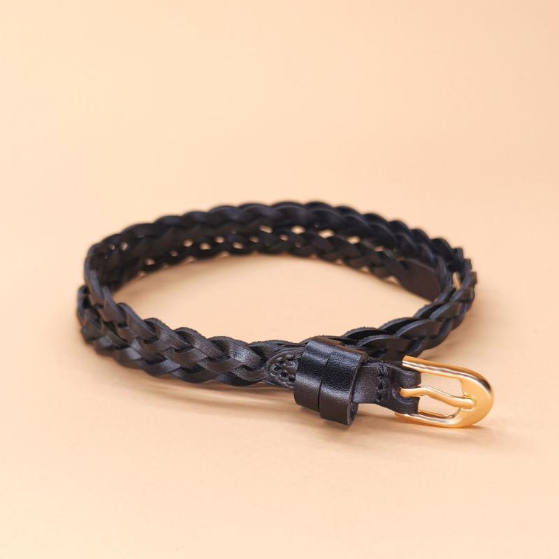 Handmade First-layer Tree Paste Bark Woven Women's Pin Buckle Belt Fashionable and Versatile Decoration