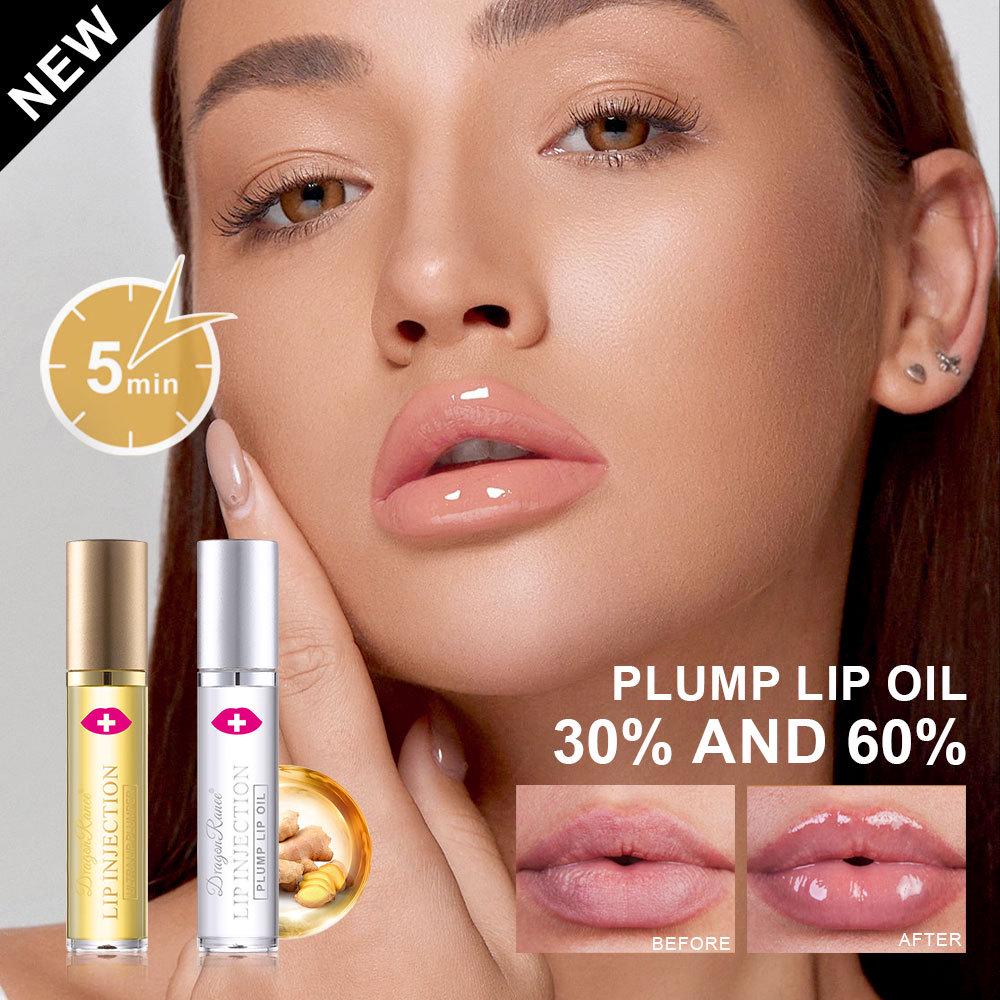 DragonRanee Ginger Pepper Lip Plumper: Rich Moisturizing Lip Care Oil Essence