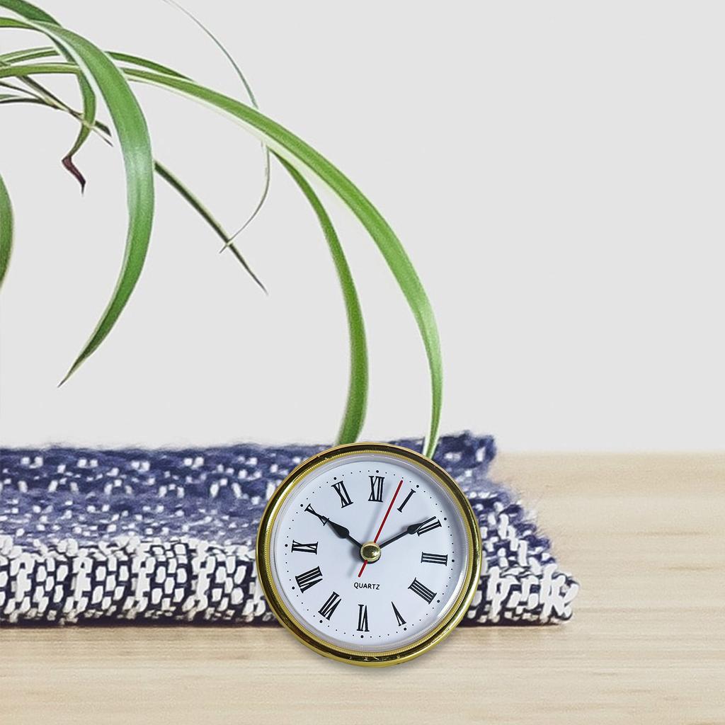 65mm Phnom Penh Iron Clock Nábytek Hodiny Hodinky Hlava Osvětlení Hodinová vložka Zlaté lemování Římská bílá Číslice Dekor