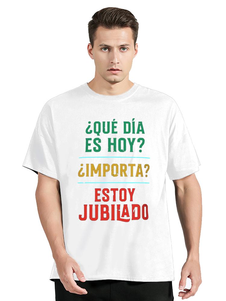 I Retired T-shirt Vintage Funny Spanish Text Retirement Dad Grandpa Gift Tee Tops Casual Cotton Soft T Shirt Clothing