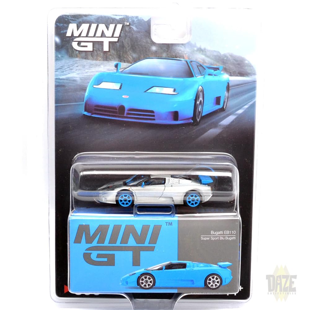 MINI GT scale MiJo TOYS BUGATTI EB110 SUPER SPORT CHASE CAR USA MiJo Toys Limited Edition Bugatti EB110 Super Sport Chase Car 164 - (BLU BUGATTI)