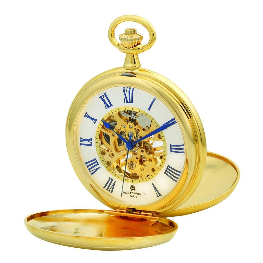 Charles-Hubert Paris Pocket Watch, Charles Hubert, Paris, Mechanical Hand-Wound, DWA046, Men's, Primary Color