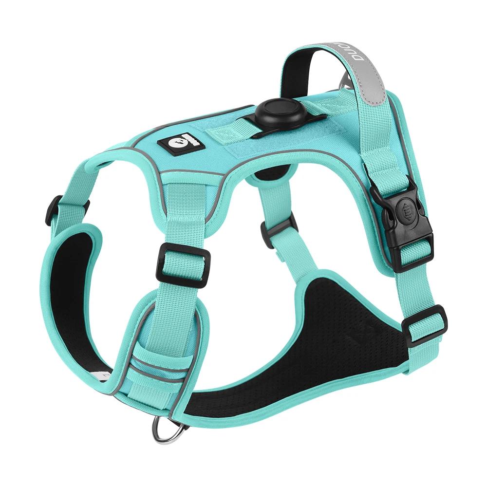 Harnais Anti-Traction pour Chiens de Grande et Moyenne Taille Réfléchissant Anti-Évasion Tracker Sangle de Poitrine Respirant Réglable Accessoires pour Animaux de Compagnie (green,S) vert