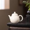 Ru kiln mlecznobiała w kształcie gruszki czajniczek, jeden czajniczek i dwie filiżanki, zestaw do herbaty kung fu, mały zestaw, narzędzie do picia herbaty w domowym biurze, czajniczek