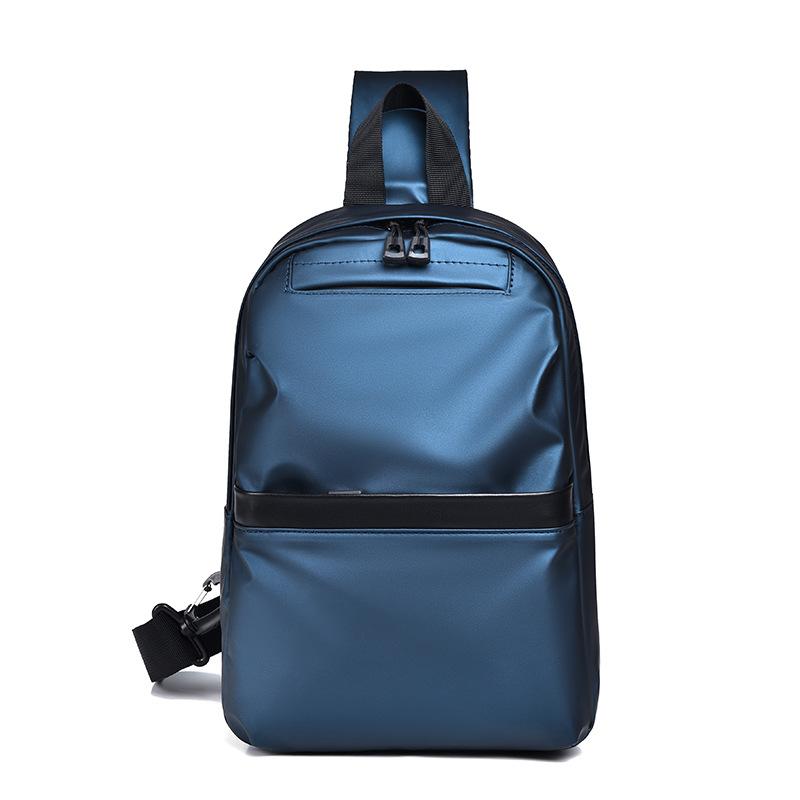 

Весна Высококачественная Простая Кожаная Мужская Нагрудная Сумка Сумка Через Плечо Диагональная Сумка Сумка Сумка синий