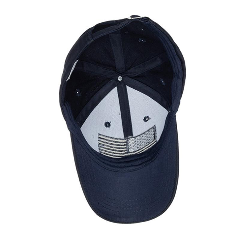 USA Flagge Stickerei Baseballkappe Einfarbig Vintage Sonnenhut Verstellbar Leichtgewichtige Papa-Hüte für Damen Herren