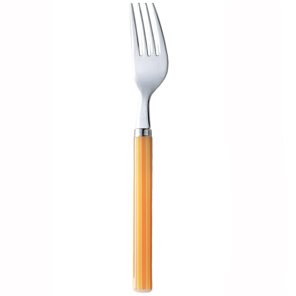 Nagao Stripe Dinner Cutlery Set Made In Japan (4 Pieces), Orange,