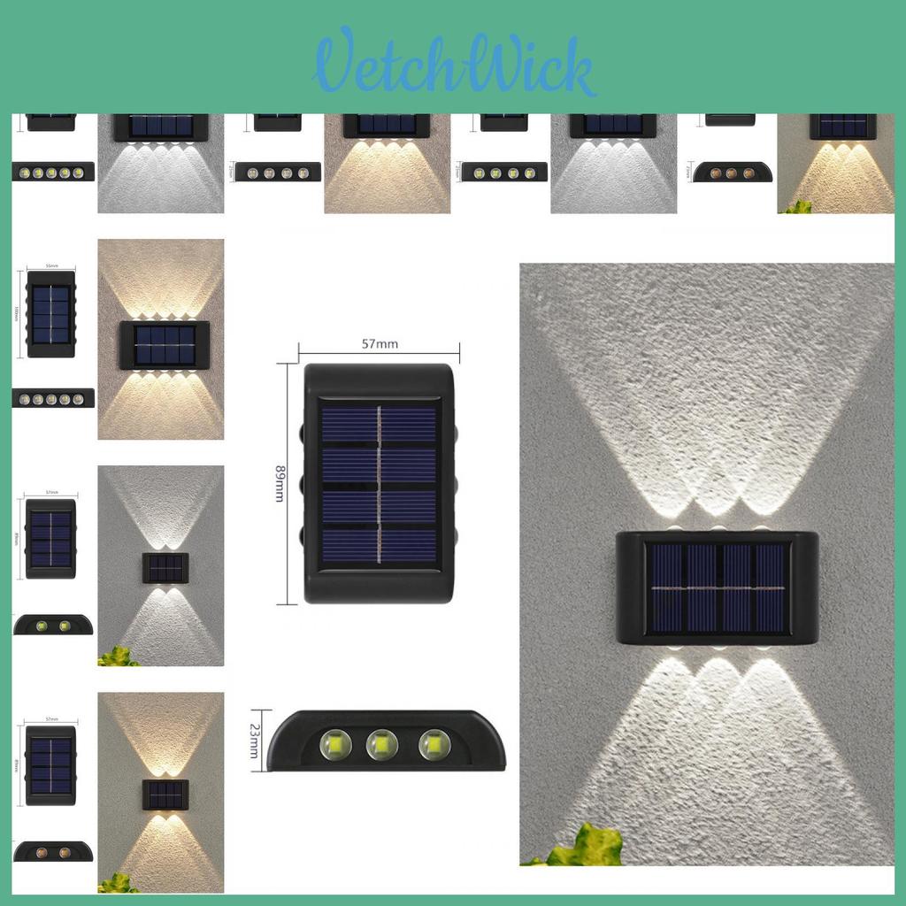 Solar Wall Lamp Outdoor Led Light With Warm Light For Garden Pathway